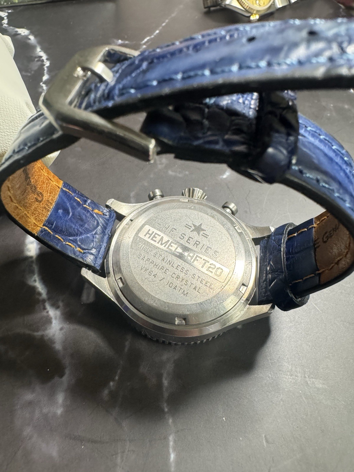 Hemel HFT20 GMT Chronograph Bezel Watch MECA QUARTZ! Men’s Microbrand
