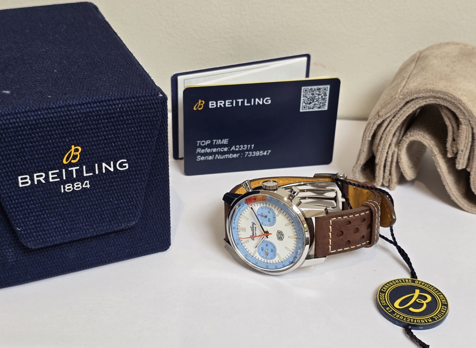 Breitling Top Time Deus, Exceptional Condition with Manufacturer Warranty
