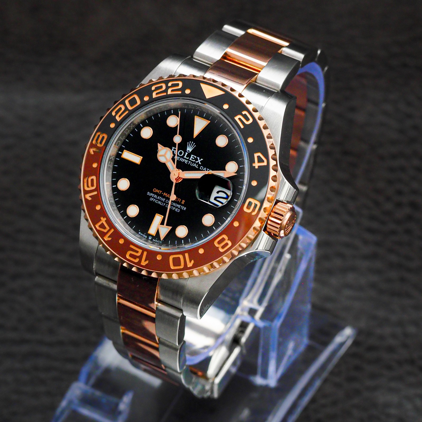 Rolex GMT Master II Rootbeer Two Tone Bracelet 126711CHNR Pre-Owned 2021