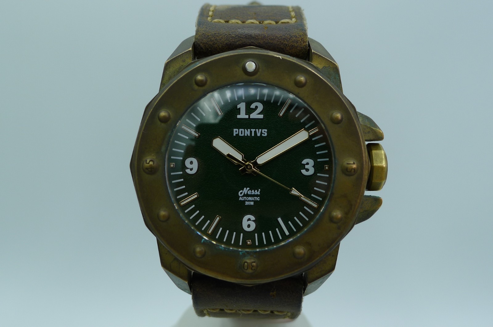 PONTVS NESSI BRASS DIVER 47MM SEIKO NH35 RARE 200M LIMITED 300 PCS SOLD OUT