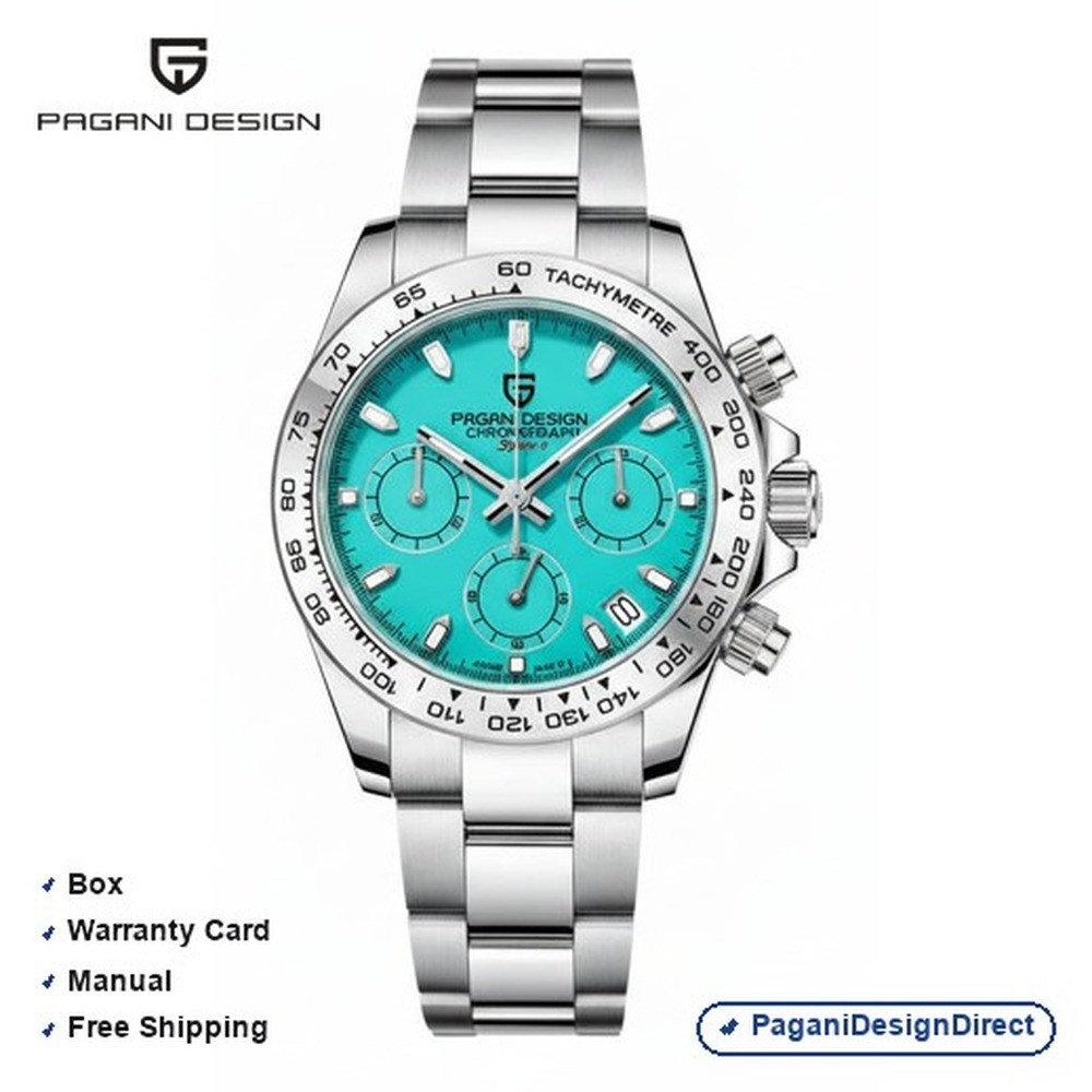 Pagani Design PD-1727 Sky Blue Chronograph Stainless Steel Automatic Men’s Watch