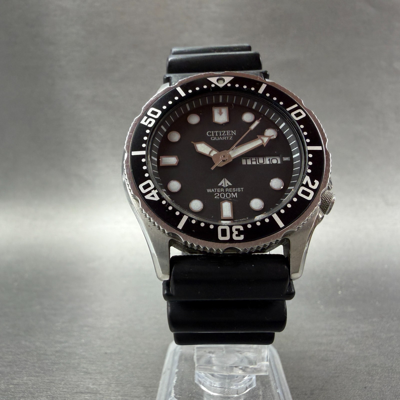 Citizen Promaster Dive Watch Men 38mm Black Dial Steel Daydate 5502-F50352 NewBa