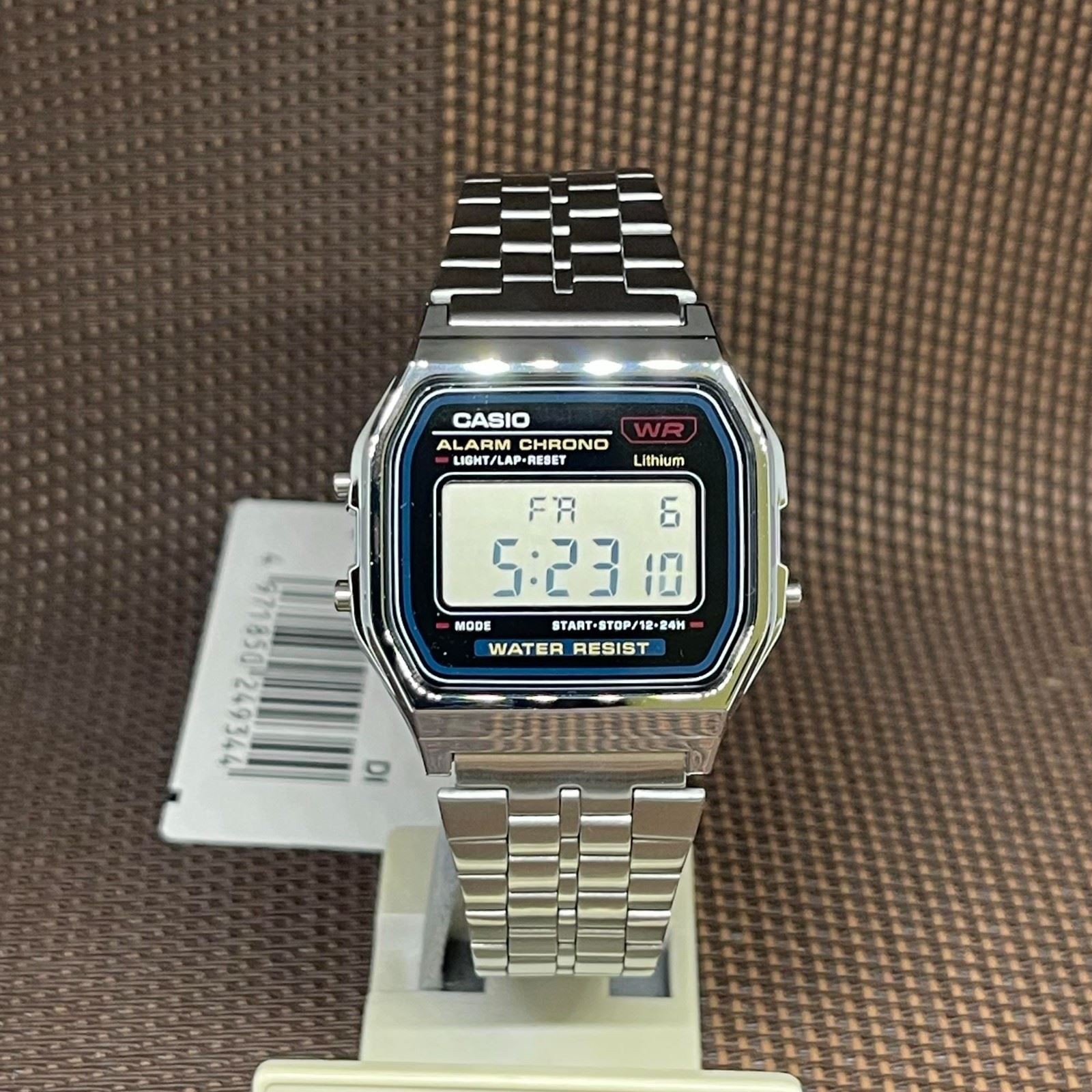 Casio A159WA-N1 Digital Stainless Steel Classic Design Chronograph Unisex Watch