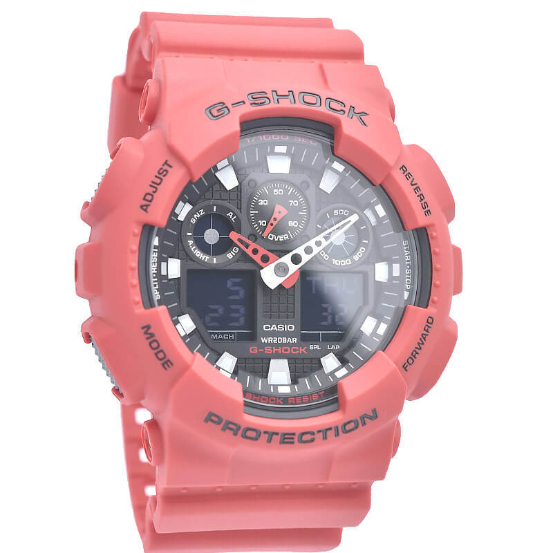 Casio G-Shock GA100B4AJF Quartz Black x Red 51.2mm Watch