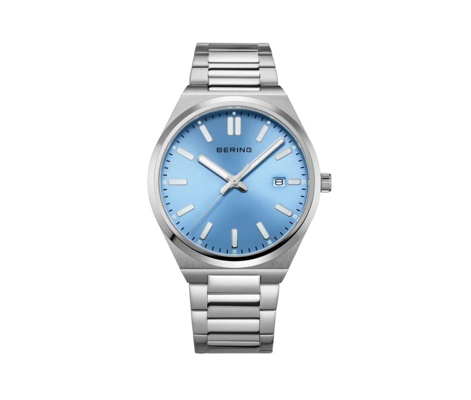 Bering Classic Blue Sunray Dial Quartz Men’s Watch, Free-shipping39mm,50m Water