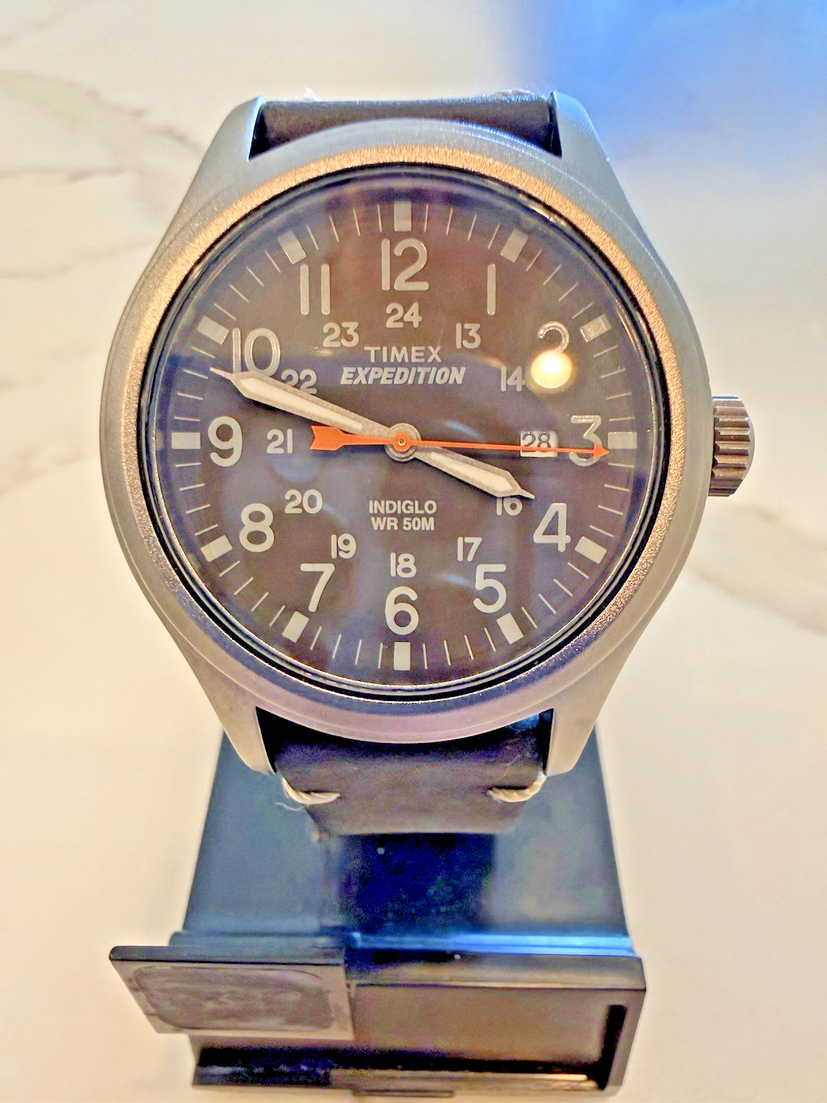 Timex Expedition Scout Indiglo Date TW4B01900 Watch Original Black Leather Strap