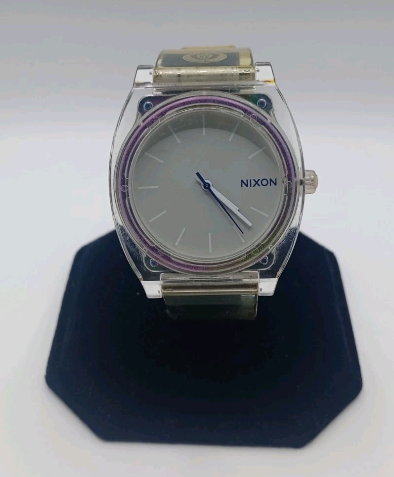 Nixon Translucent Time Teller P Minimal Wristwatch Needs Battery