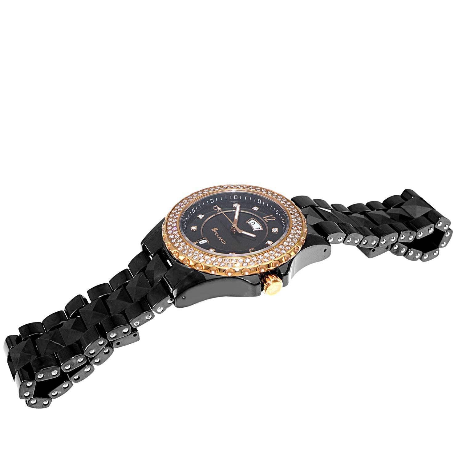 Ceramic II BLACK CERAMIC /ROSETONE | White Dial Wristwatch P7895KR