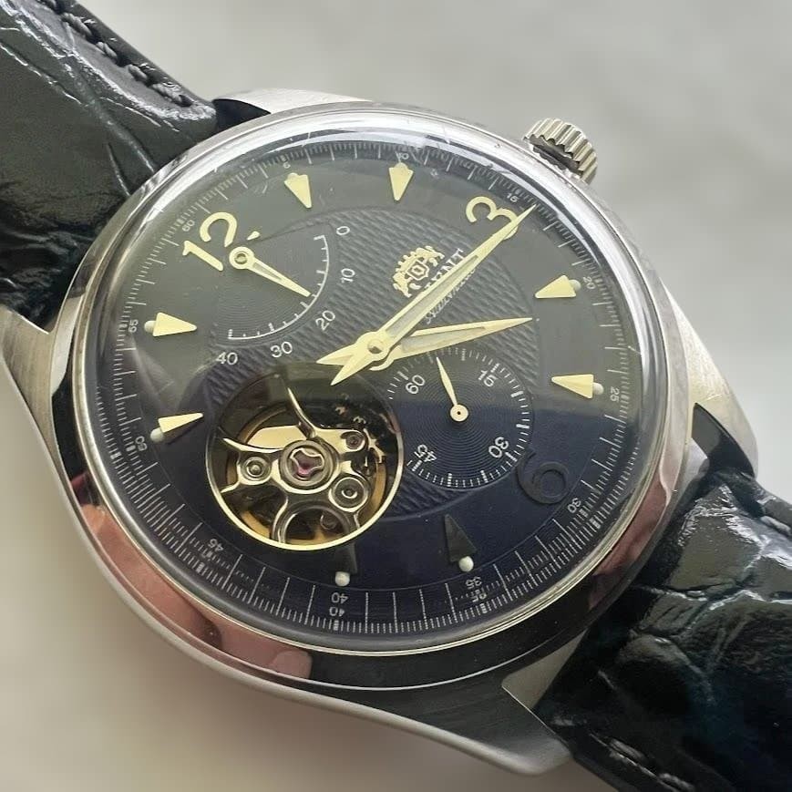 Orient FH01 C0 dark blue dial leather strap currently working
