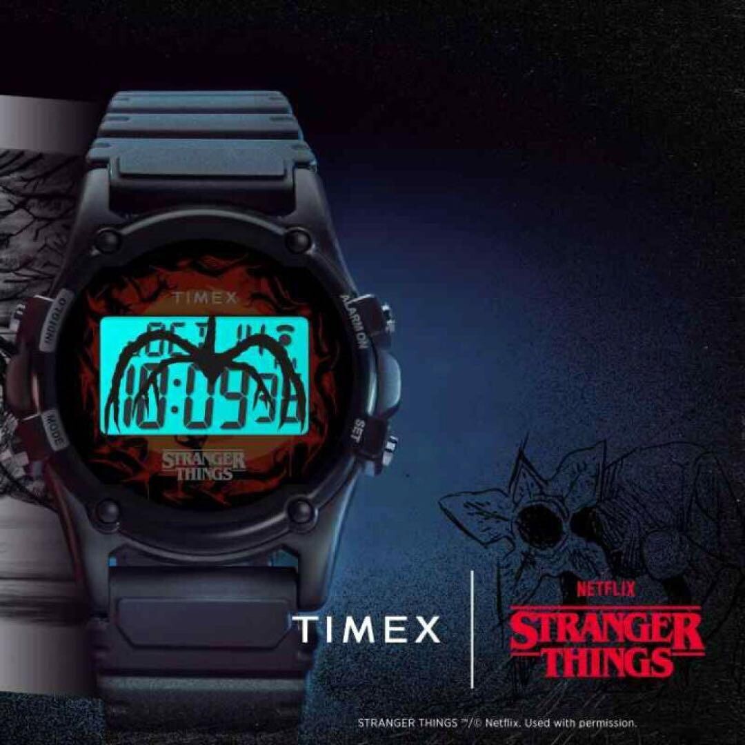 Timex Atlantis x Stranger Things Watch Limited Resin Strap Black TW2V51000 Boxed