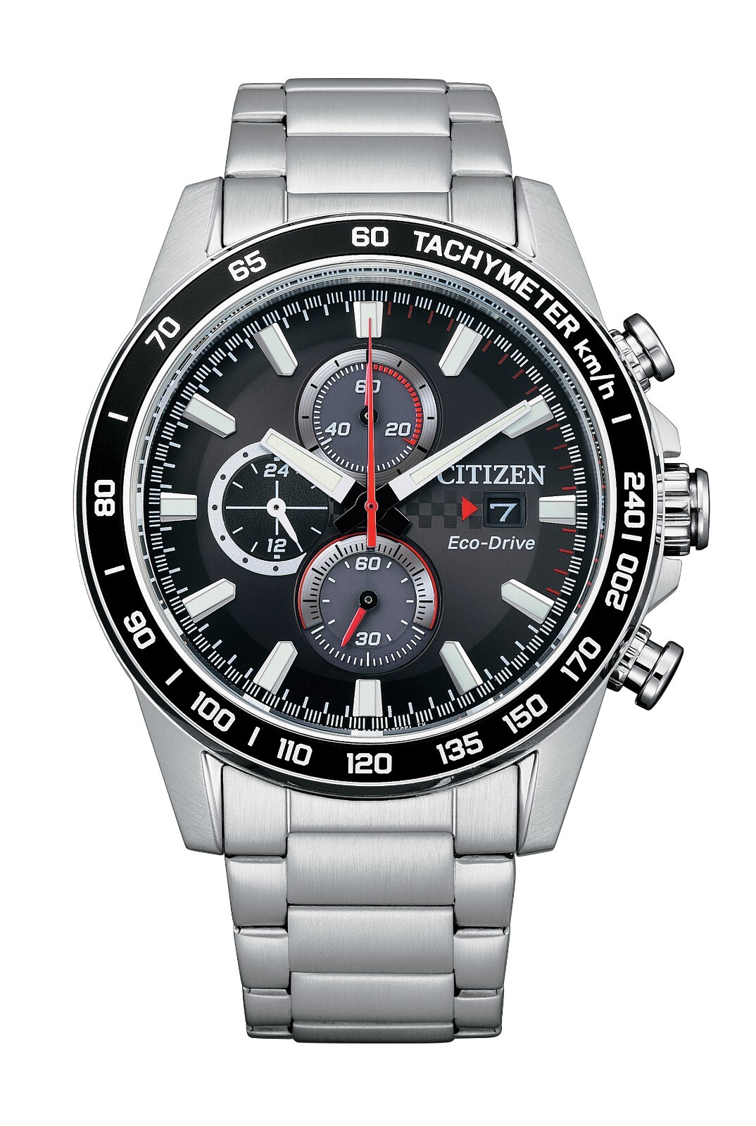 Citizen Men’s Sport Casual Chronograph Eco-Drive Silver Watch 44 MM CA0780-52E