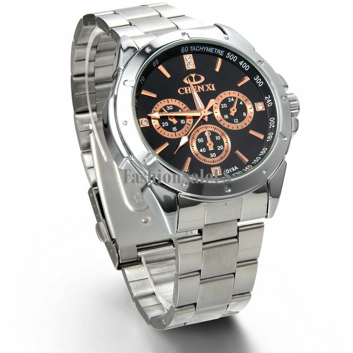 Luxury Mens Stainless Steel Band Analog Dial Sport Casual Quartz Wrist Watch New