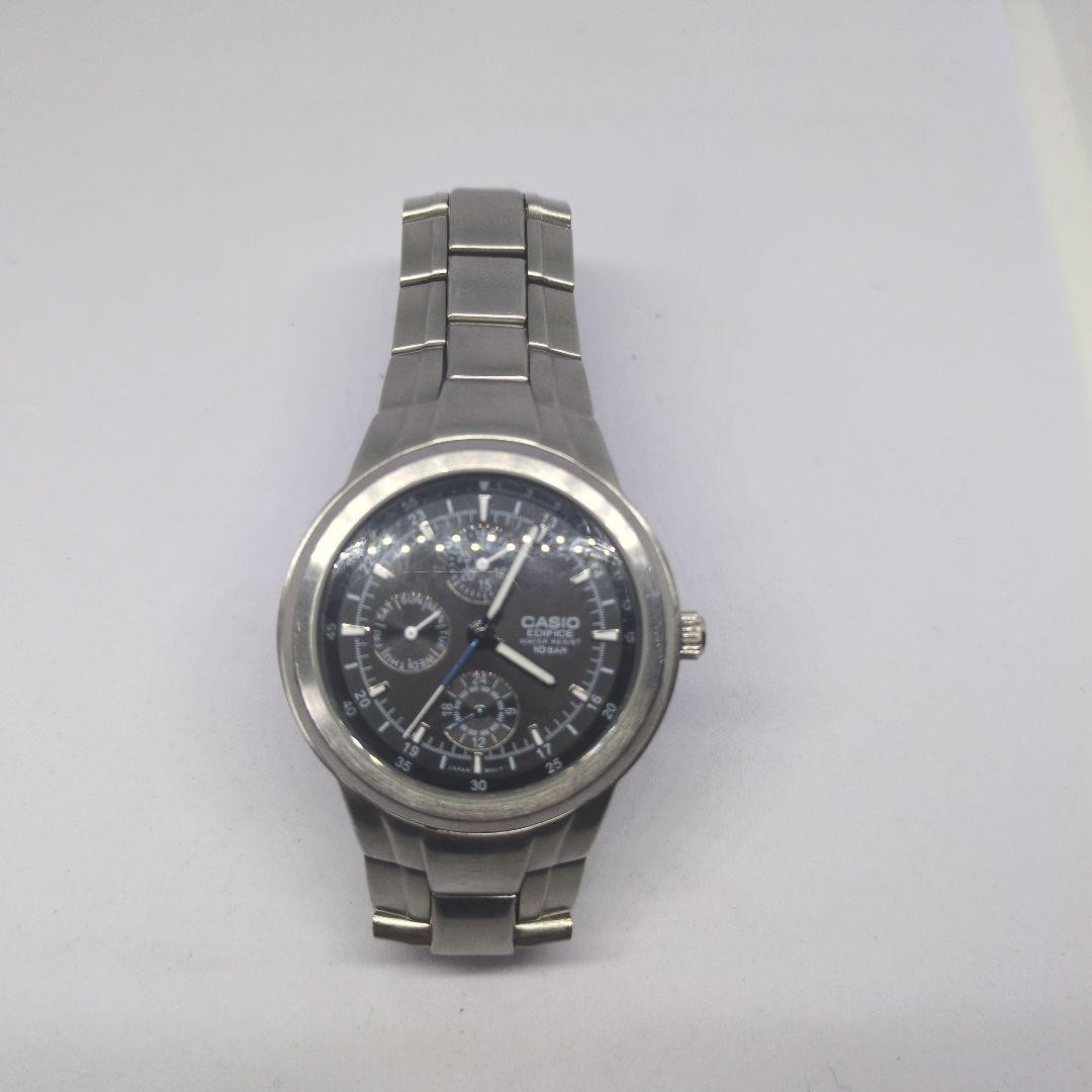 CASIO EDIFICE EF-305 Chronograph, Silver, Quartz, Working Condition