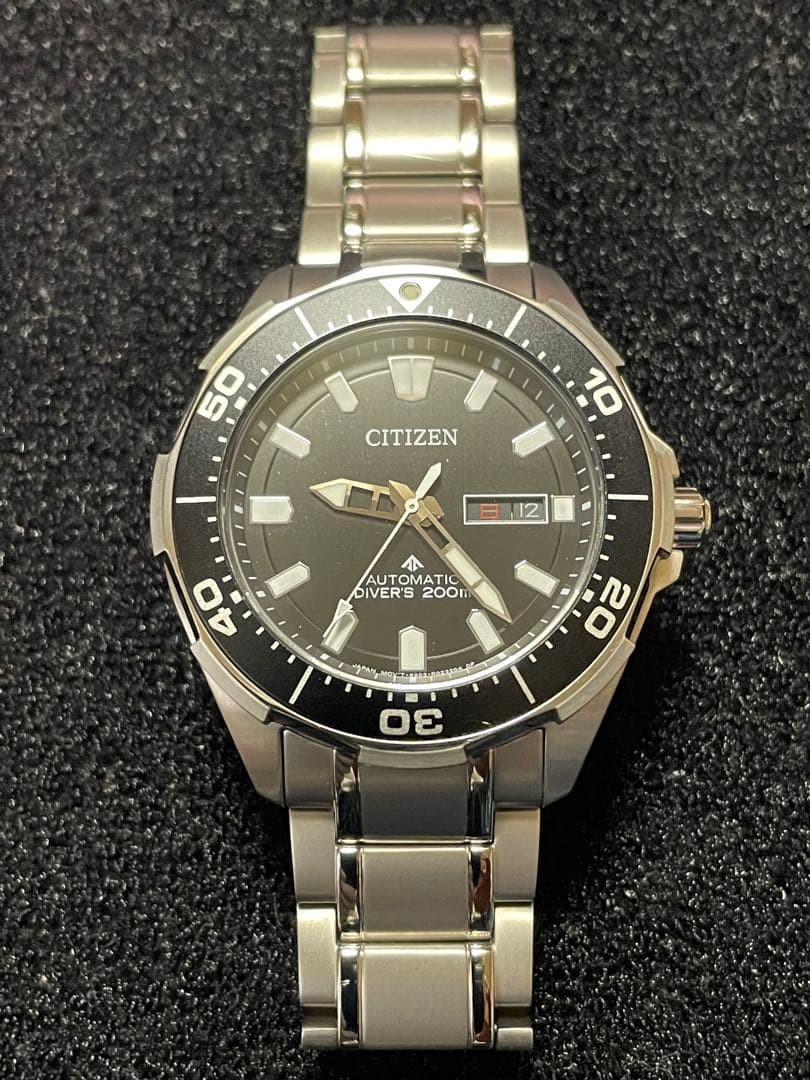 Citizen NY0070-83E 18cm Wrist Titanium Running Diver Automatic Mens Wristwatch