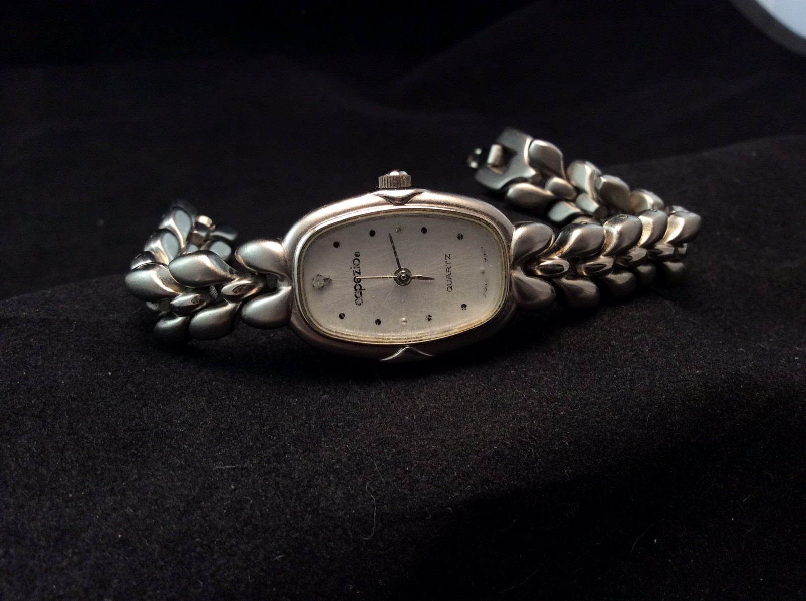 Capezio Silver Toned Link Bracelet Quartz Watch New Battery Works