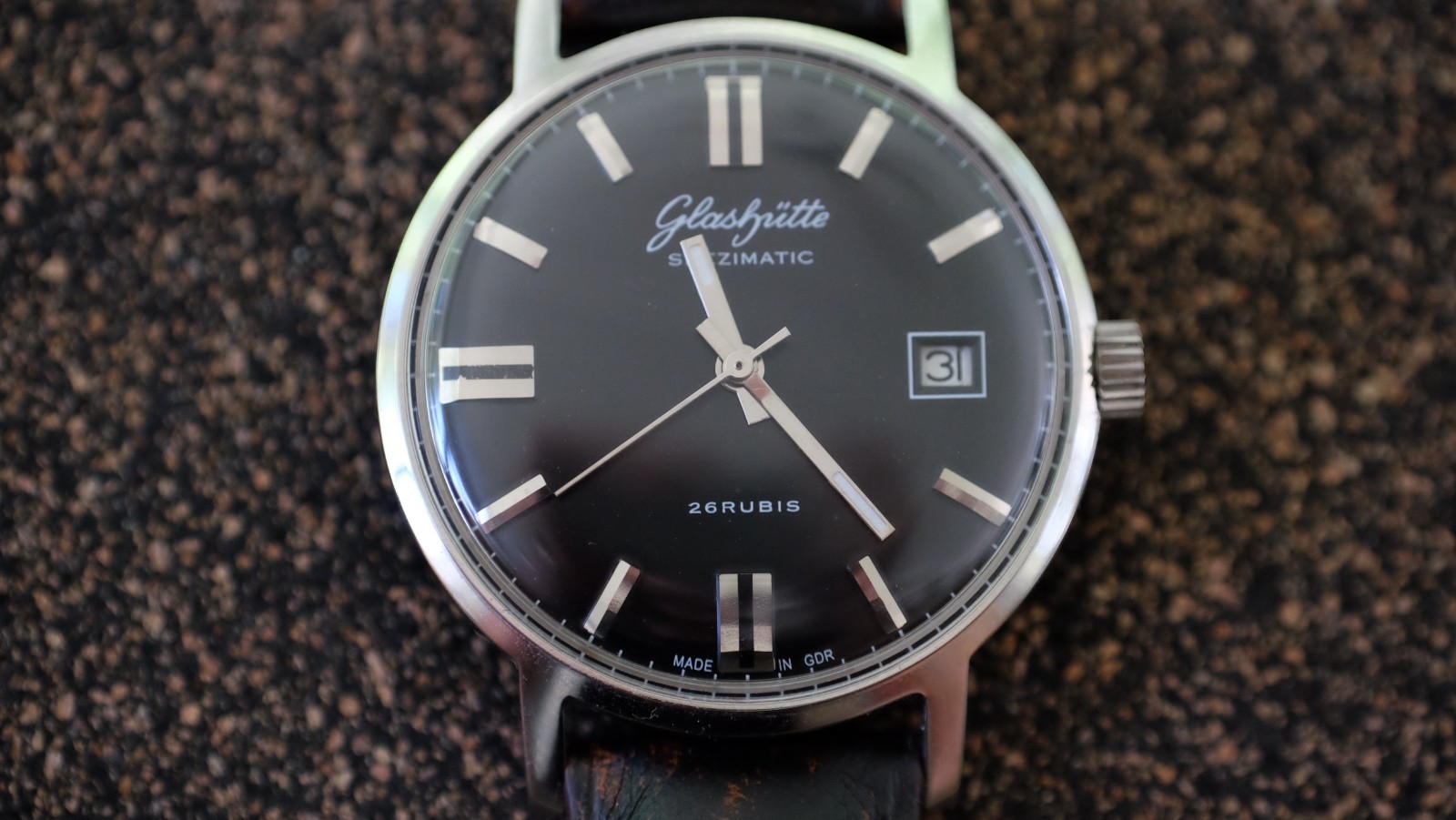 Glashutte Spezimatic – 36mm – Automatic – Date – Leather Tuns Strap