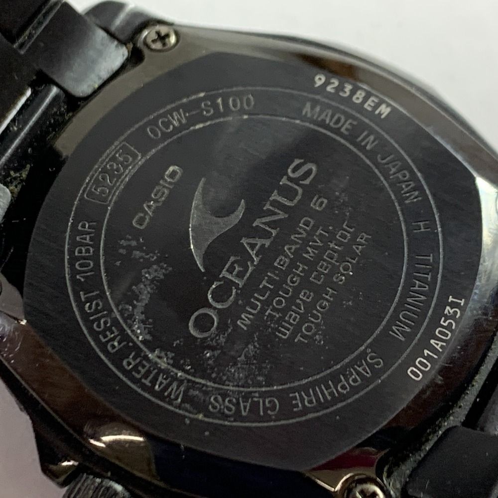 CASIO OCEANUS Solar Watch OCW-S100B-1AJF Black W/Box Tested Japan Used F/S