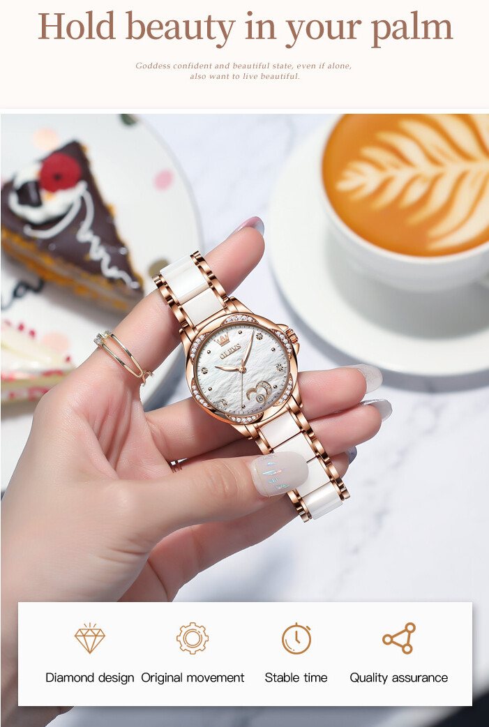 OLEVS Waterproof Luminous Diamonds Dials Automatic Mechanical Watch Women’s