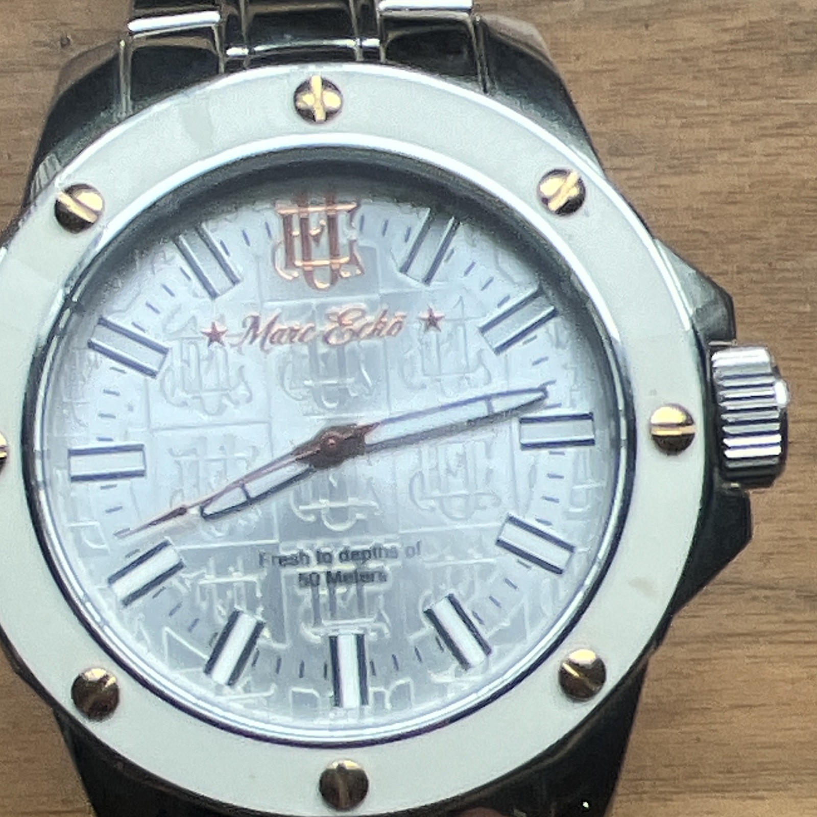 Marc Echo Bracelet Two-Tone stainless Steel case Japan movement 42mm
