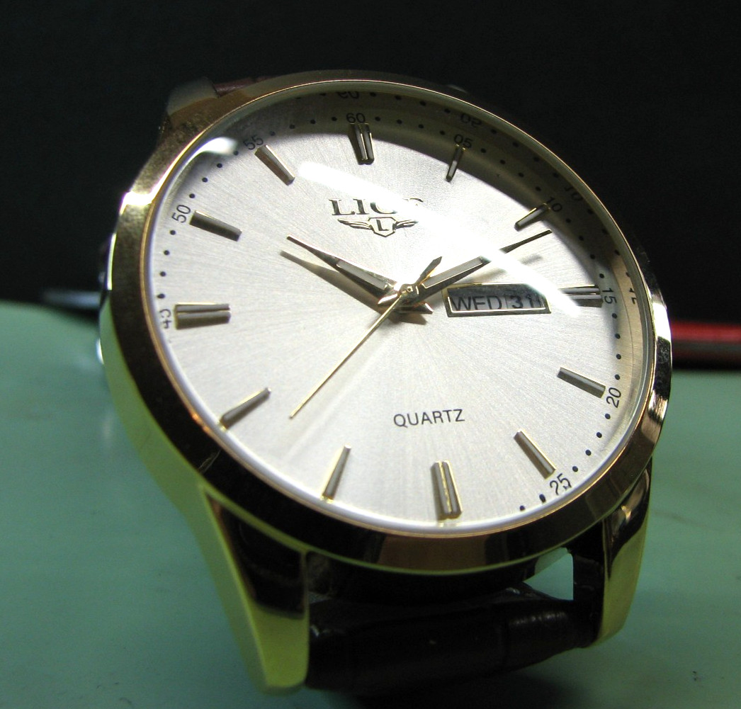 Lige Quartz Day & Date Watch