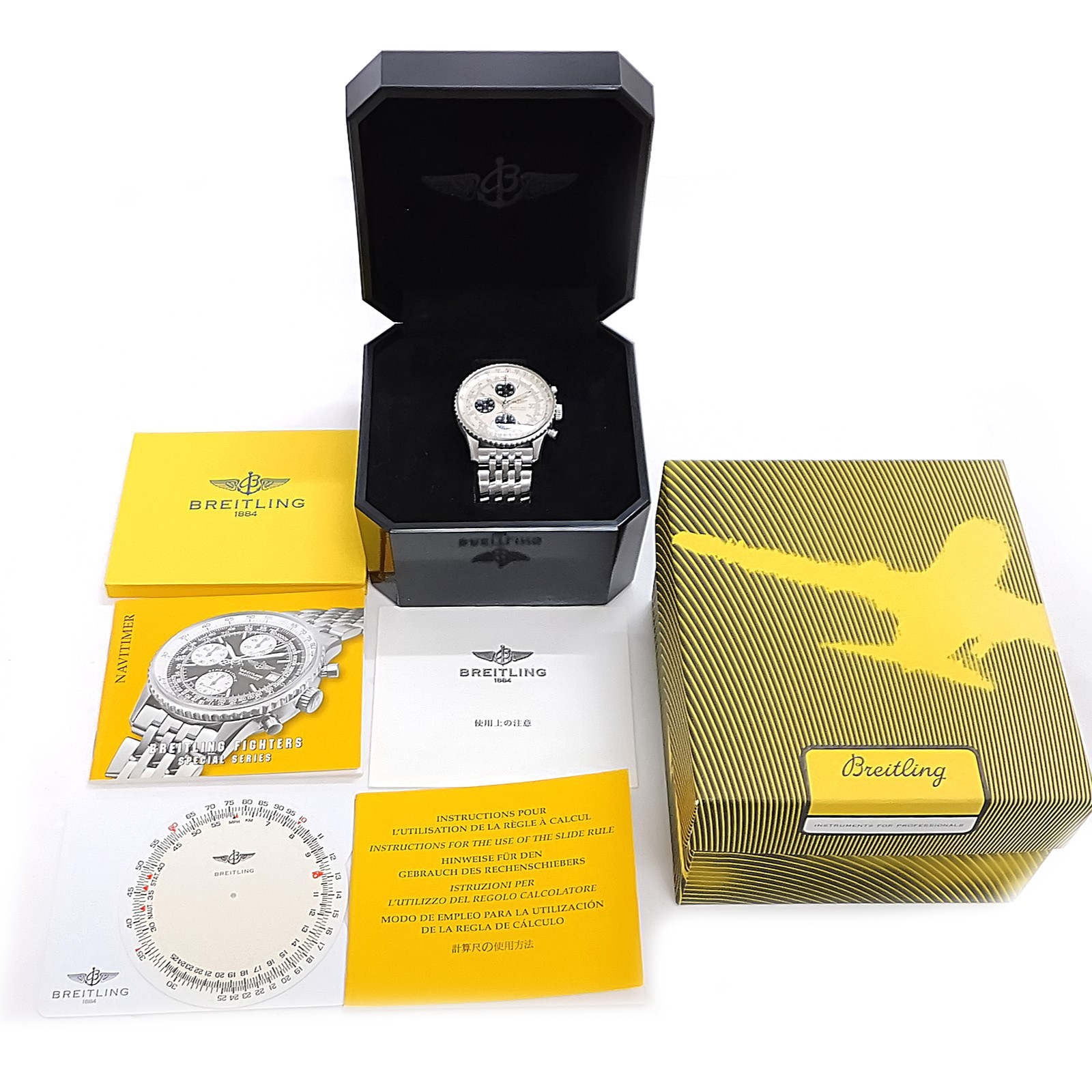 BREITLING Navitimer Fighters A13330 42cm S. Steel Automatic Men’s Watch #1477B