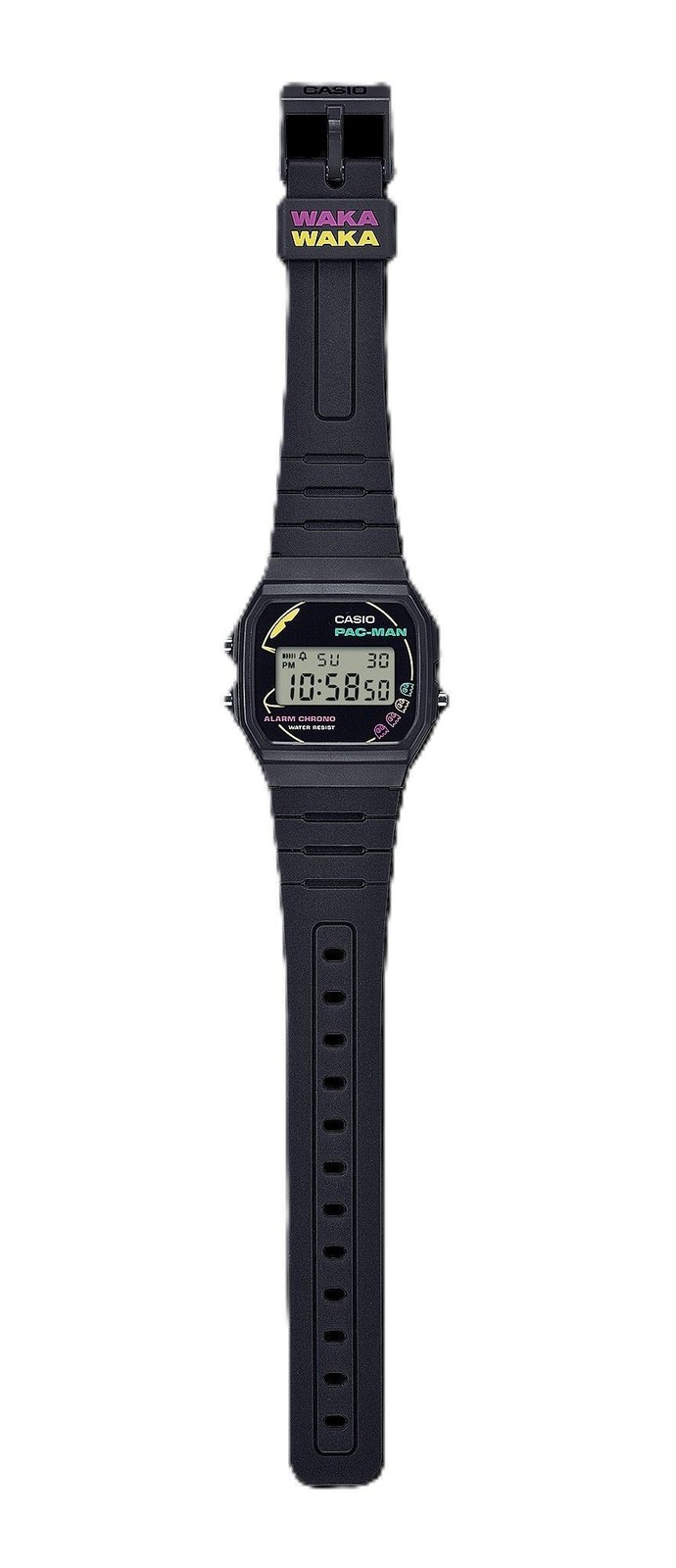 Casio Digital PAC-MAN Collaboration Alarm Chrono Quartz F-91WPC-1A Unisex Watch