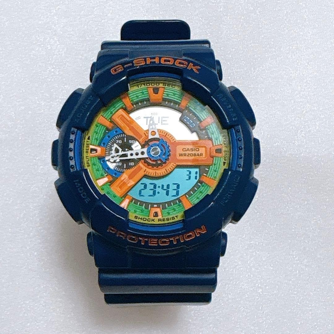 CASIO G SHOCK GA 110FC 2AJF Analog Digital Watch Blue Multicolor Resin