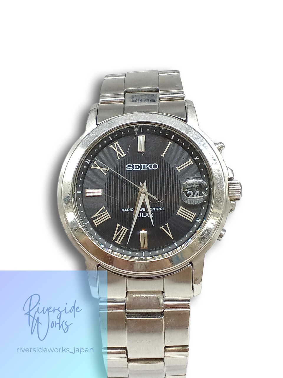SEIKO Analog Solar Radio 7B52-0AG0