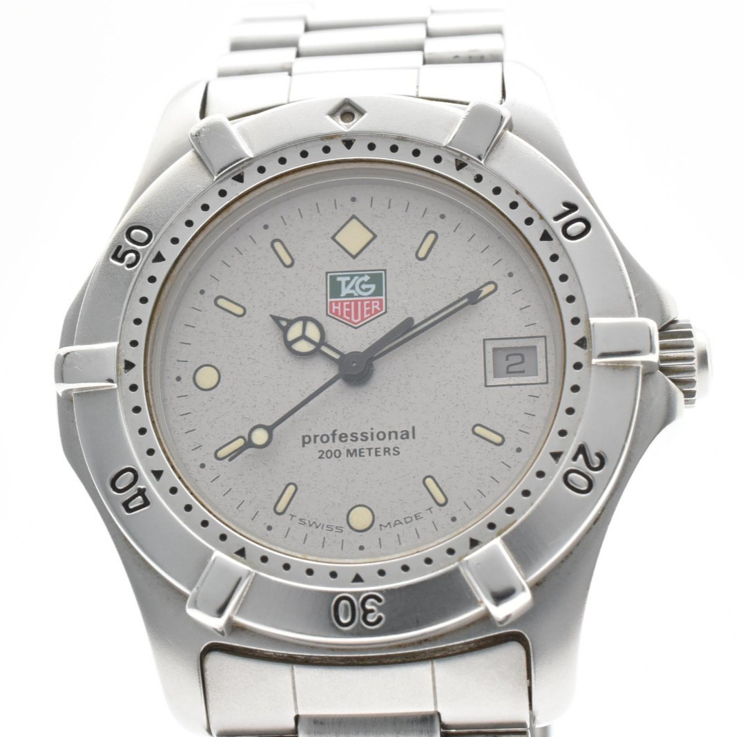 ▶️TAG HEUER 2000 Professional 962.213R Quartz Vintage Gray Dial Men’s Watch