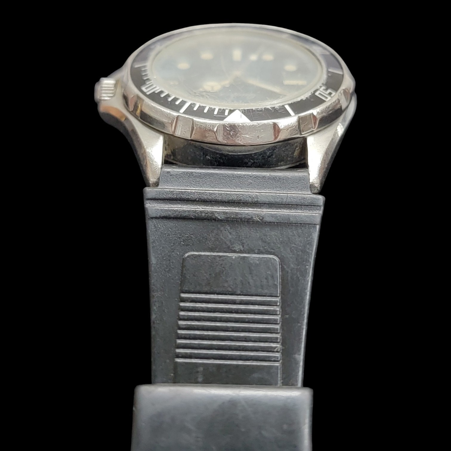 Technos Skydiver Professional 150m Quartz Watch Black Dial Vintage Womens Dive