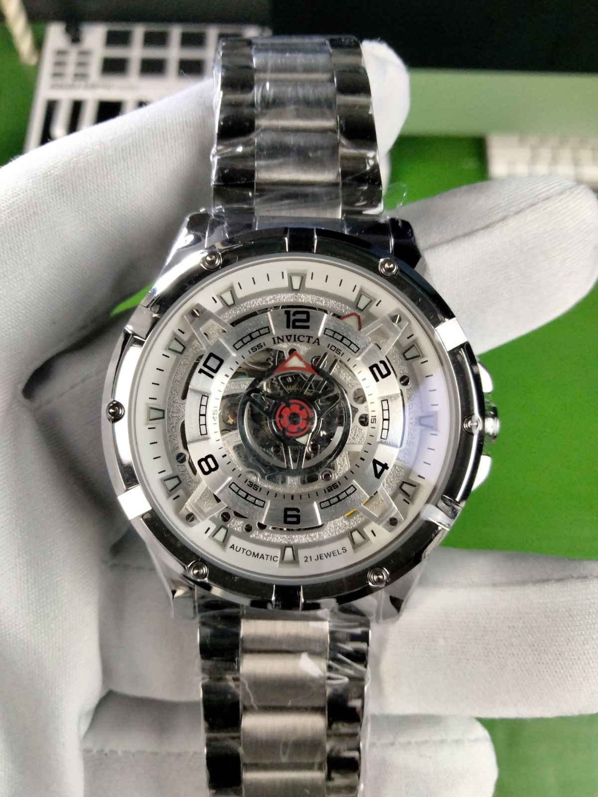 Invicta Racing Inter. Mechanical Automatic Stainless Steel Men’s Watch 21 Jewels