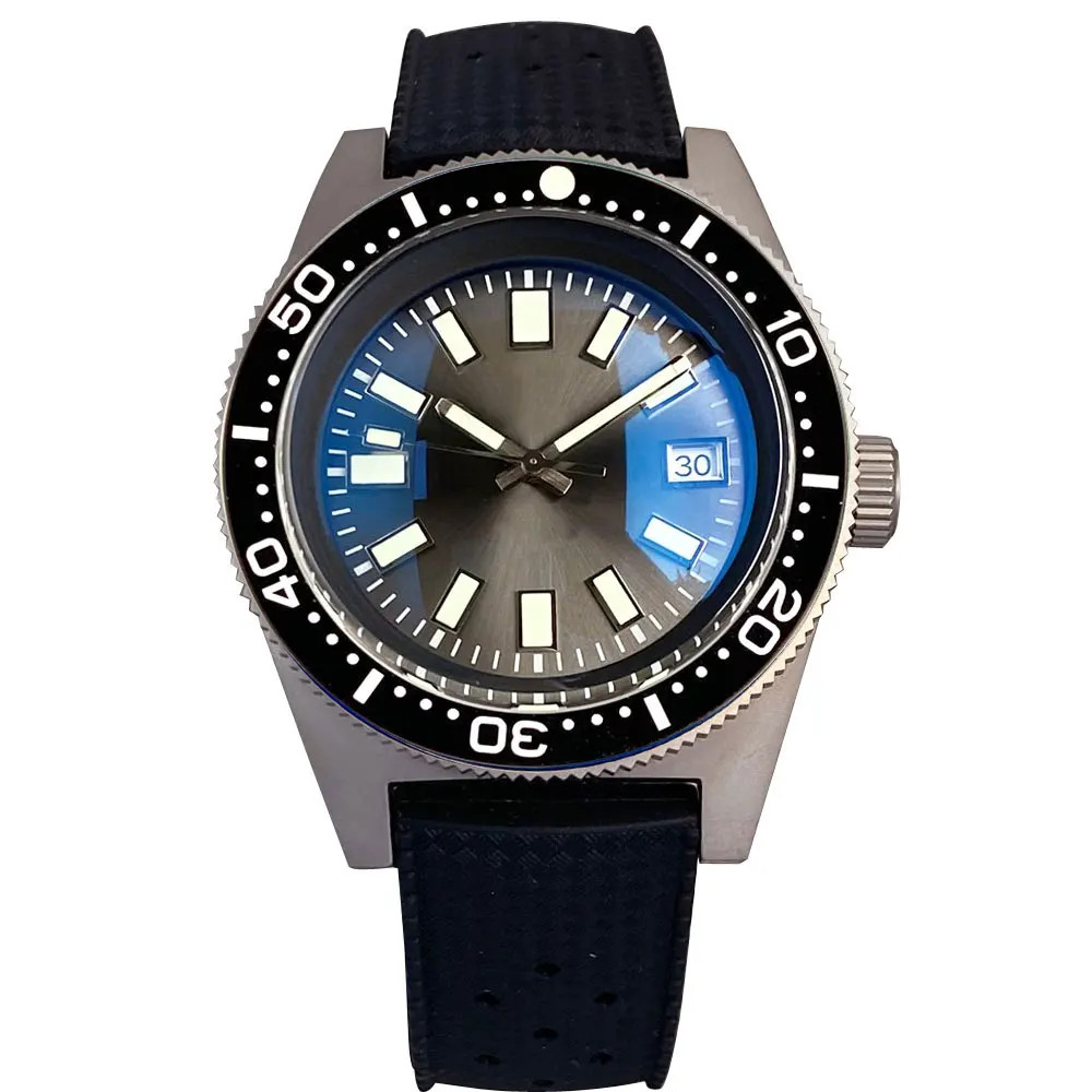 Tandorio 41mm Titanium Diving 62MAS Watch Black/Grey/Blue Dial NH35A PT5000 Move