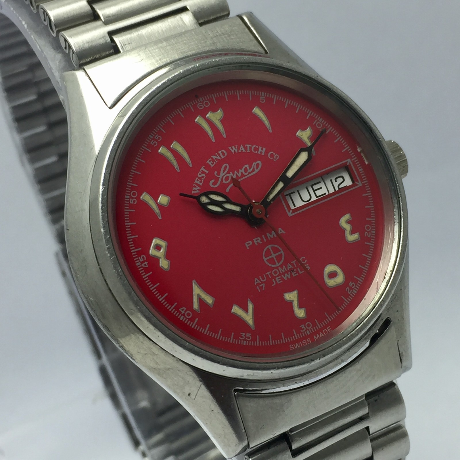 West End Watch Sowar Prima Automatic K.5969 Arabic Numerals Vintage Men’s Watch