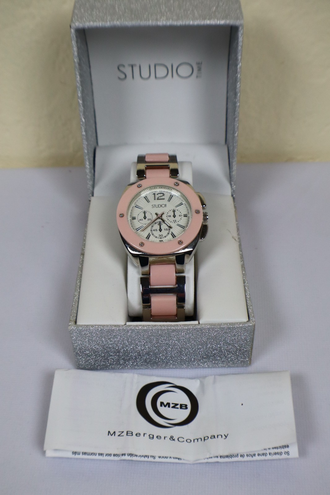 Studio Time Watch STD3246T NIB Chronograph 1 YEAR WARR Needs New Battery