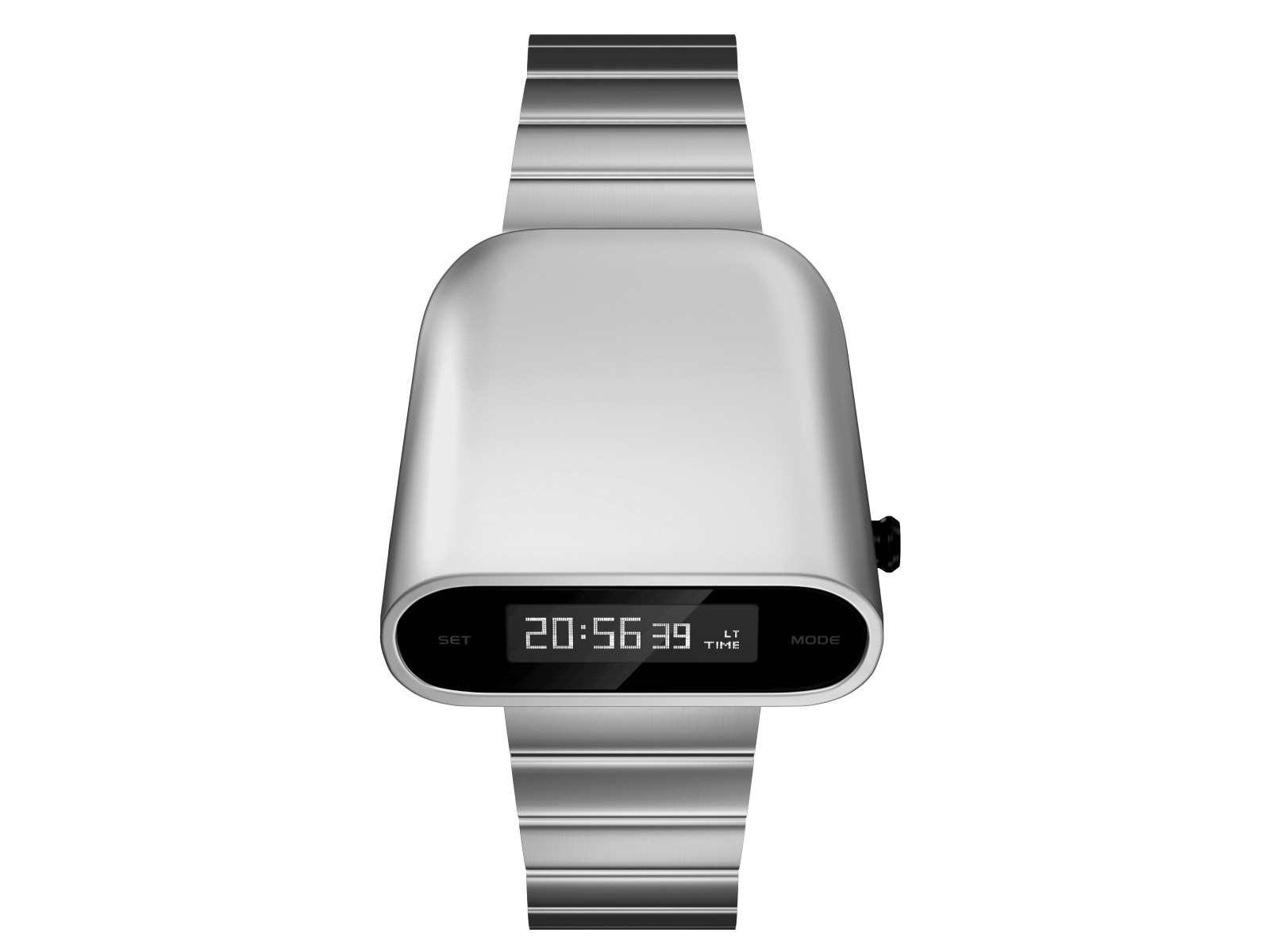 Tesla Tech Future Style Men’s Watch Retro Punk Sports Digital 3 Bar Stainless