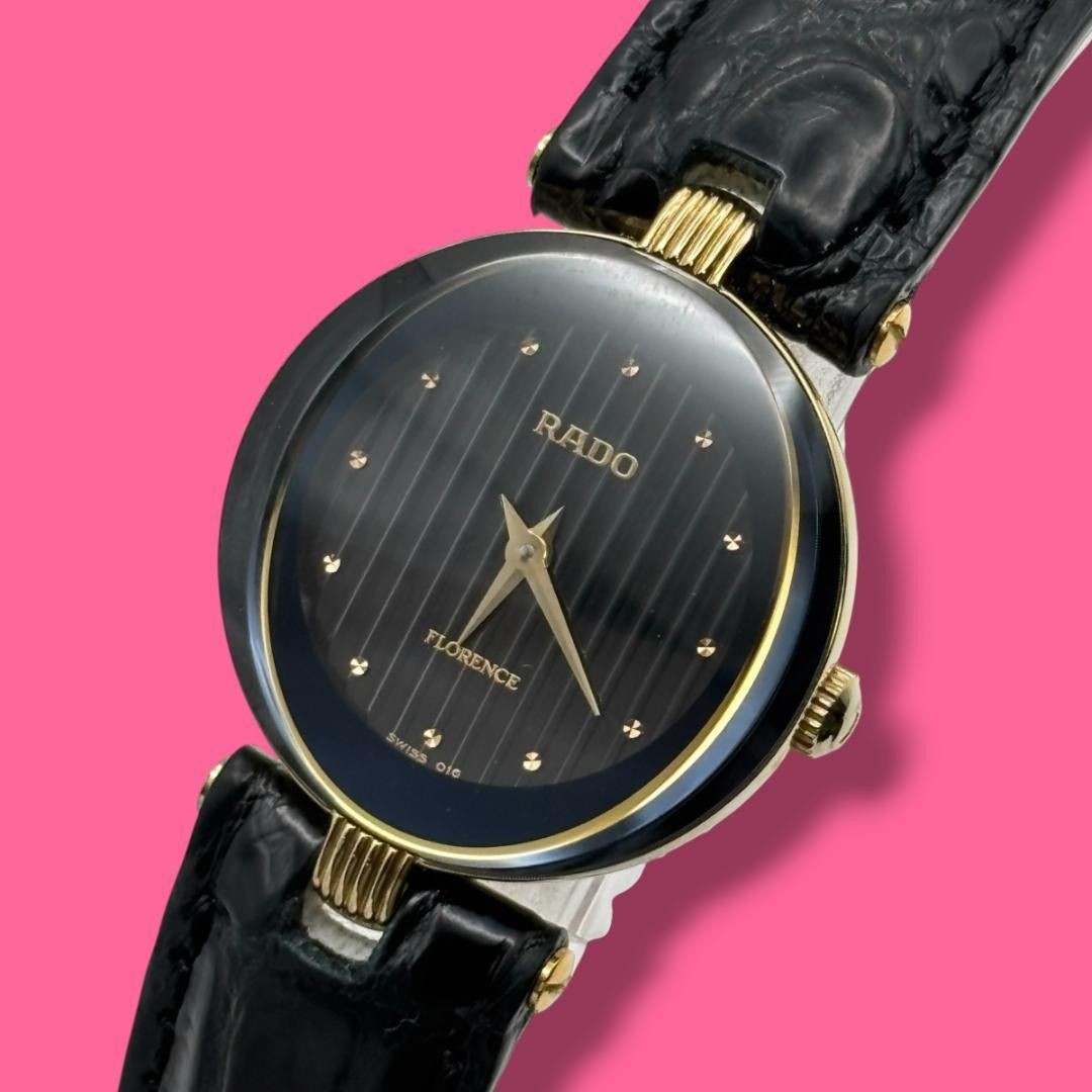 RADO Florence 153.3695.2 Quartz Black Dial Ladies Watch Japan