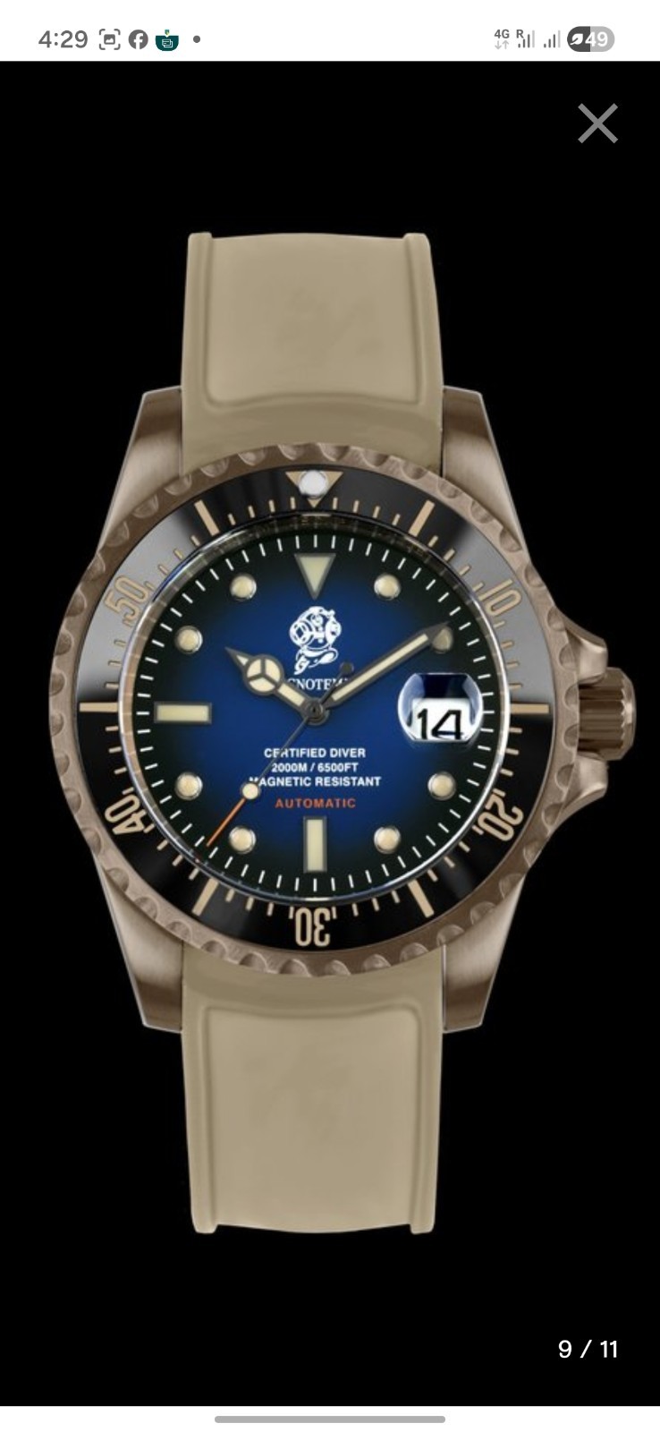 Tecnotempo Automatic Professional Diver 2000M Helium Valve. Limited Edition!