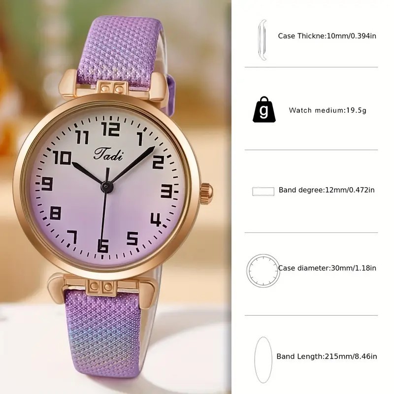 JODI Wristwatch Ladies Women Girls Fashion Leather Strap Gift Present Pink Watch