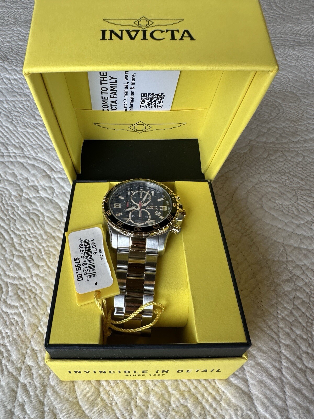 Men’s Invicta Watch Model 14876 ~ New In Box