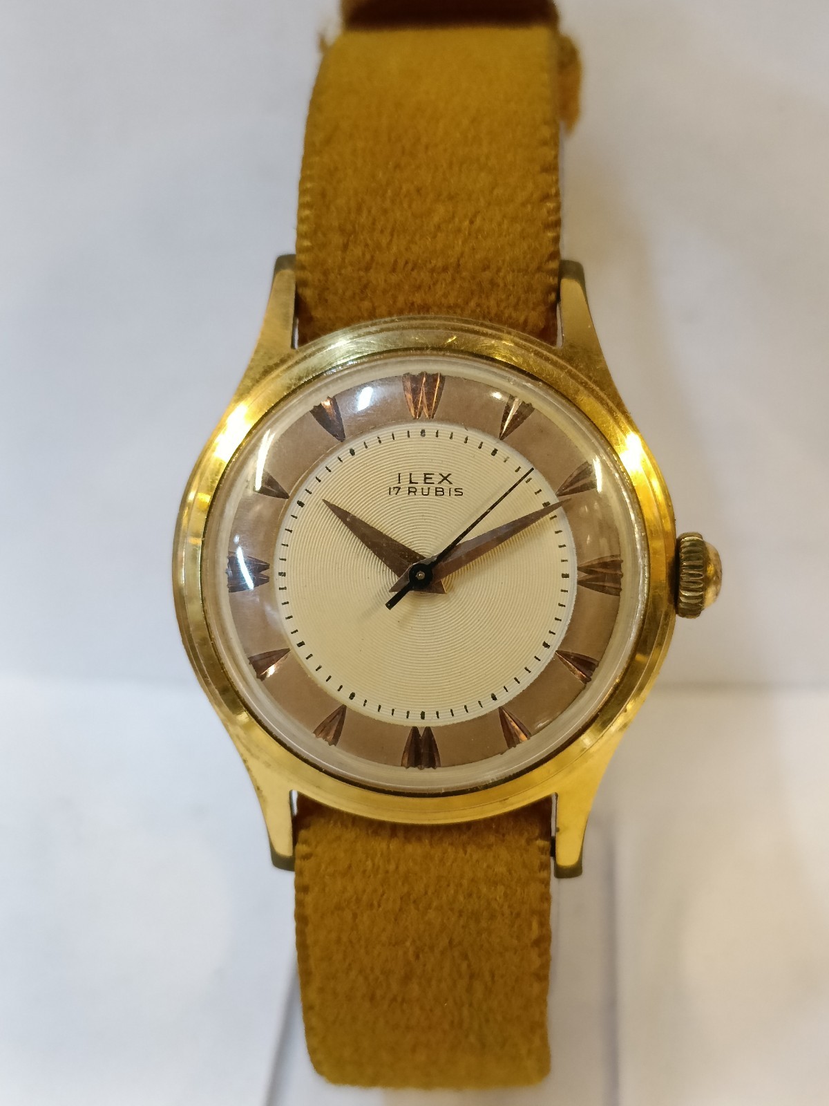 ILEX 17 RUBIS WINDING CREAM DIAL SWISS UNISEX ADULTS WORKING CONDITION