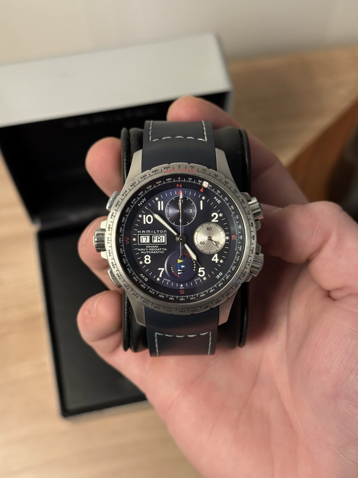 Hamilton Khaki Navy Regatta Automatic Chronograph (ref. H77636343) Men’s Watch