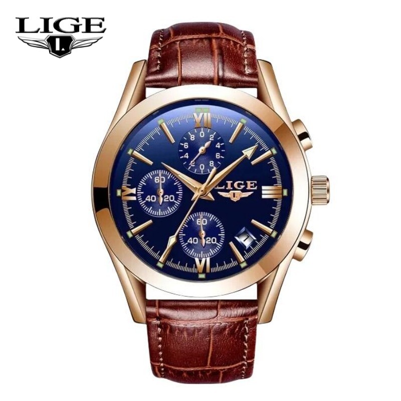 2025 Men’s Watch Quartz Analog Luminous Date Dial Waterproof Business Wristwatch