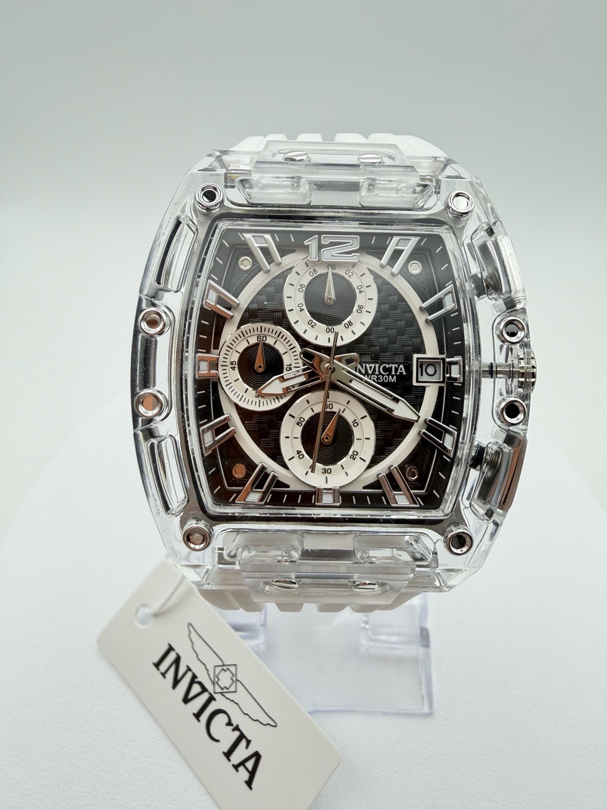 70145-Invicta S1 Rally Allogrip 42mm Transparent Tone Case Men’s Watch