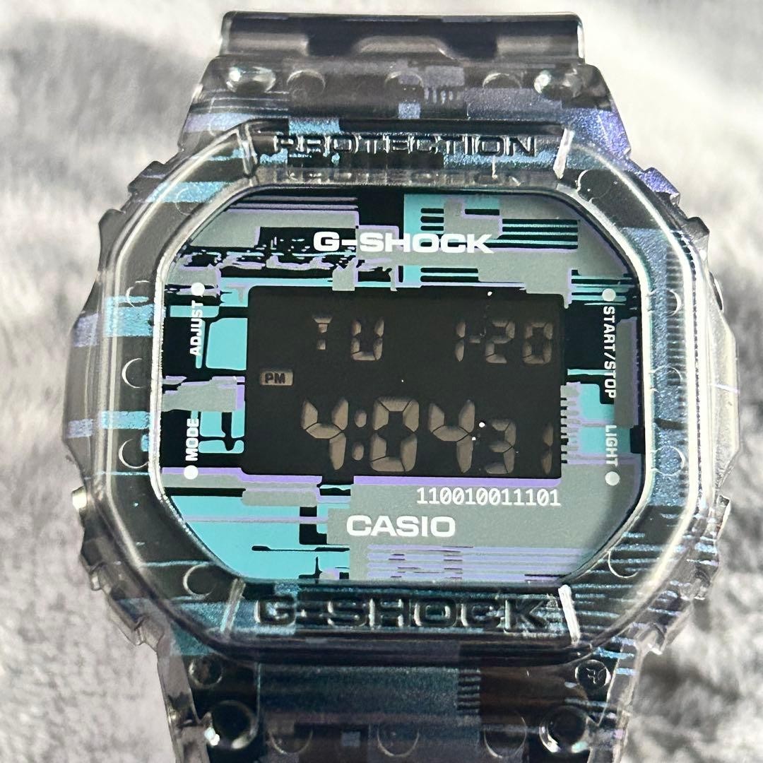 Casio G-SHOCK DW-5600NN-1 Digital Glitch Skeleton Polarized Blue Green 3229