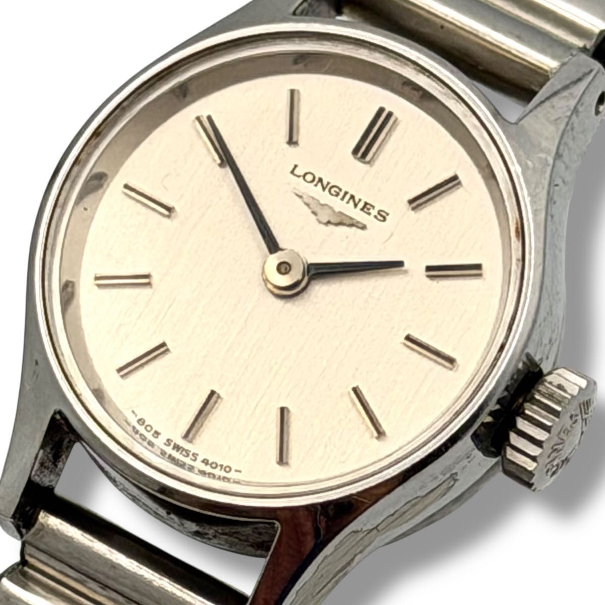 Longines 18 229493 Manual Wind Watch 18.7mm Stainless Mesh Bracelet