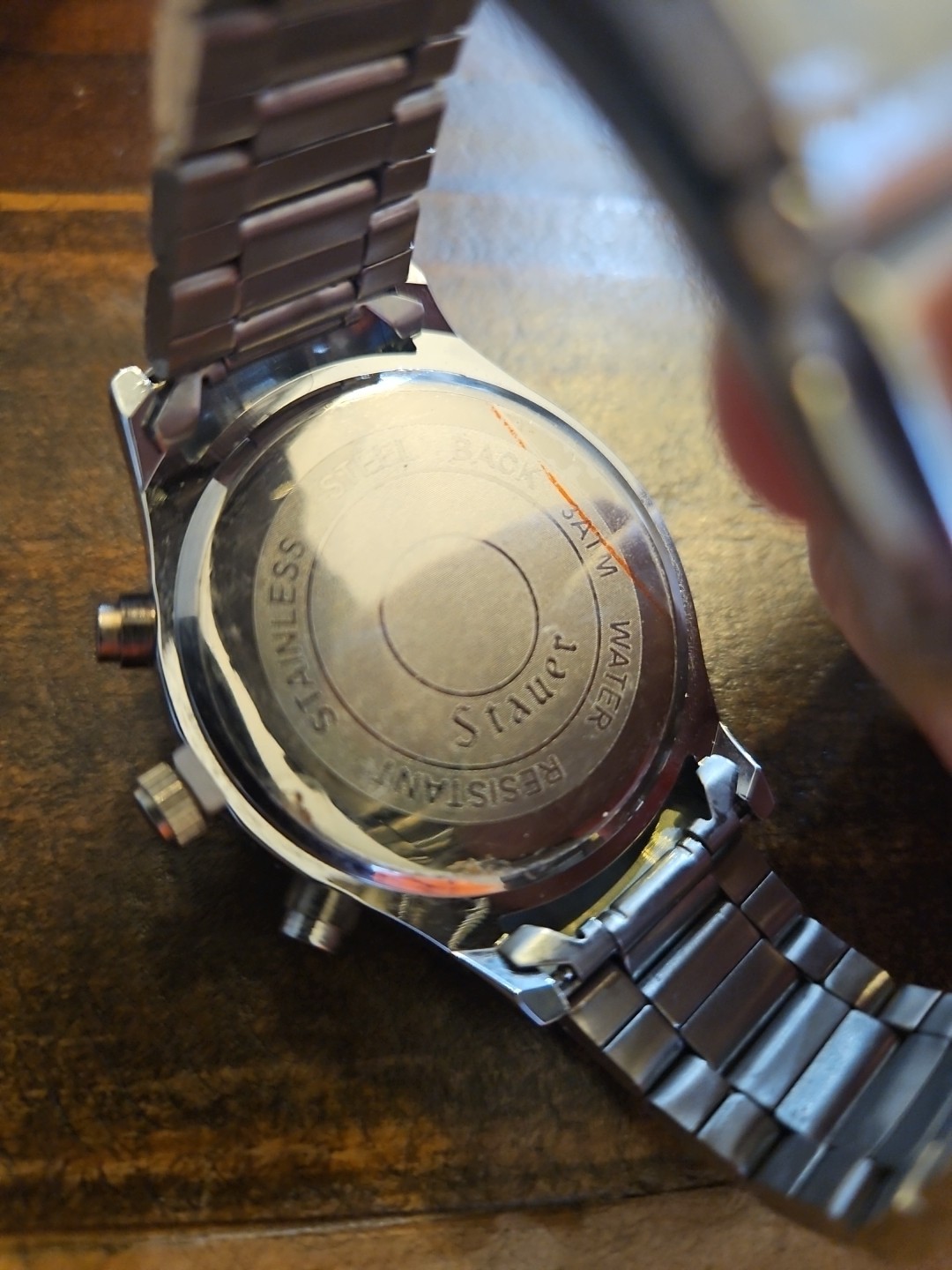 Stauer Men’s Chronograph Watch Jet-Setter Silver Stainless Steel