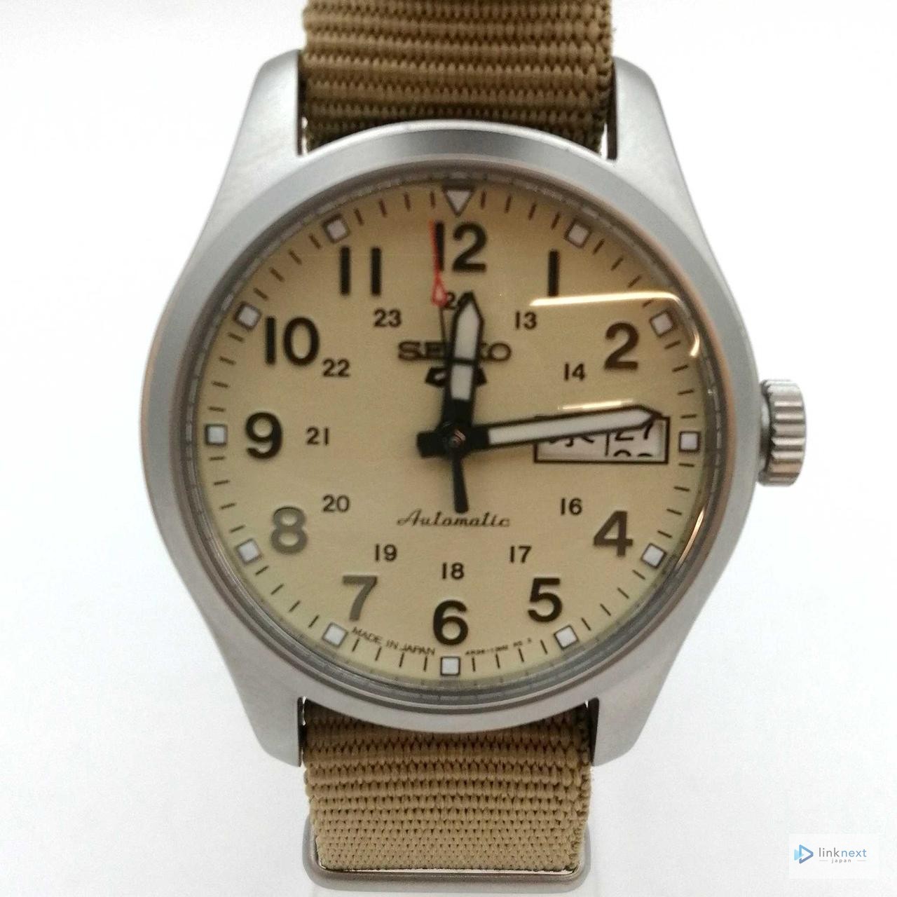 Seiko SBSA199 Men’s Automatic Leather/Fabric Strap Watch