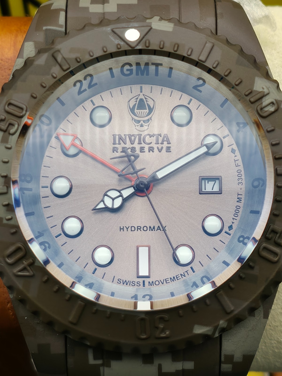 Invicta Reserve 52MM Aqua Plating ProDiver Hydromax GMT Swiss Movement Men Watch