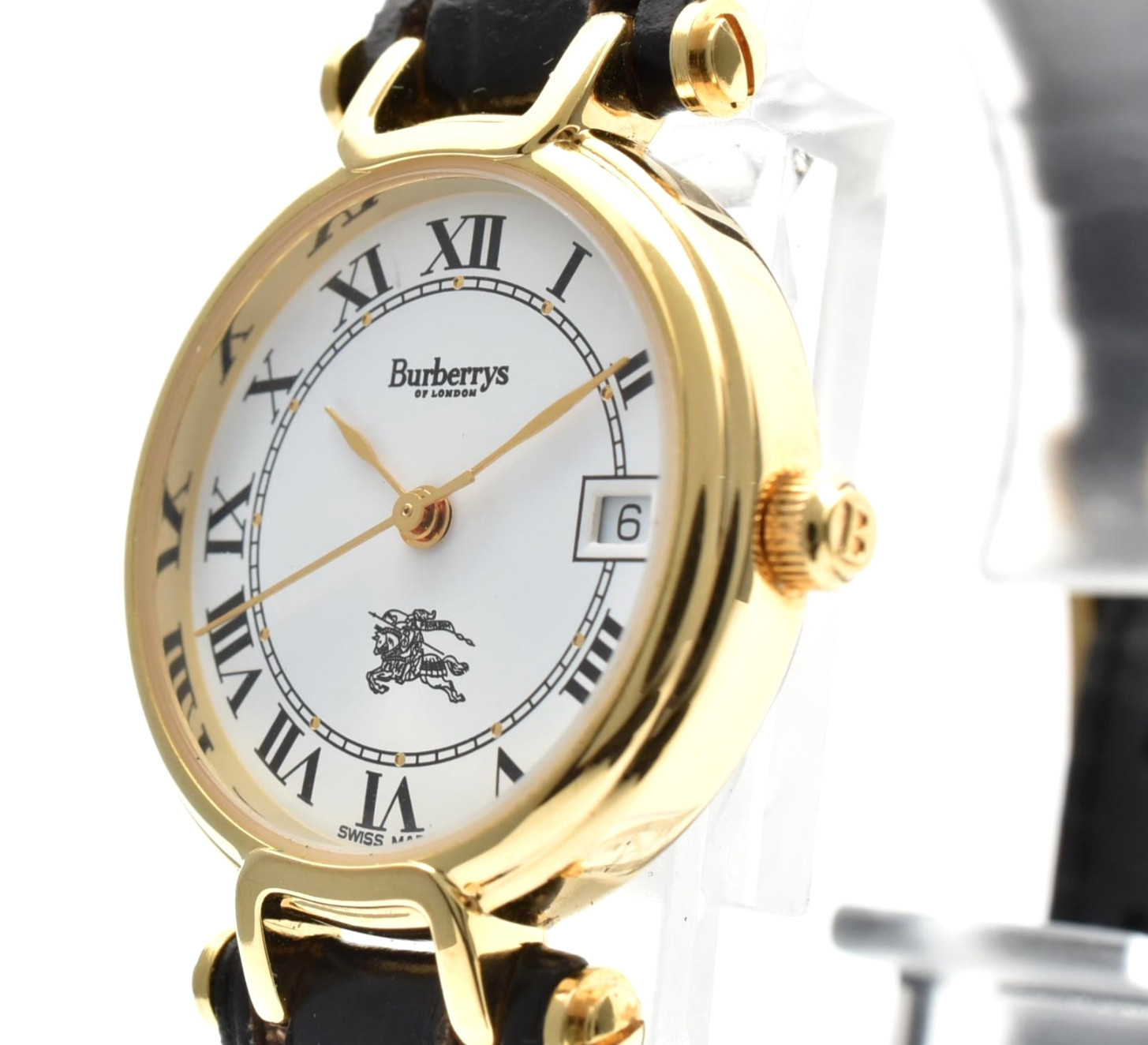 Vintage Burberrys of London 3210 White Dial Gold Tone Women’s Watch JAPAN