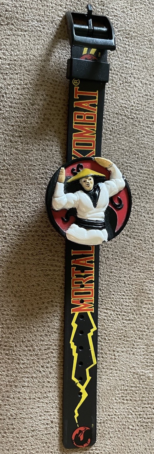 Vintage 1992 Mortal Kombat Warrior Raiden Watch Promo Kids Wristwatch Midway